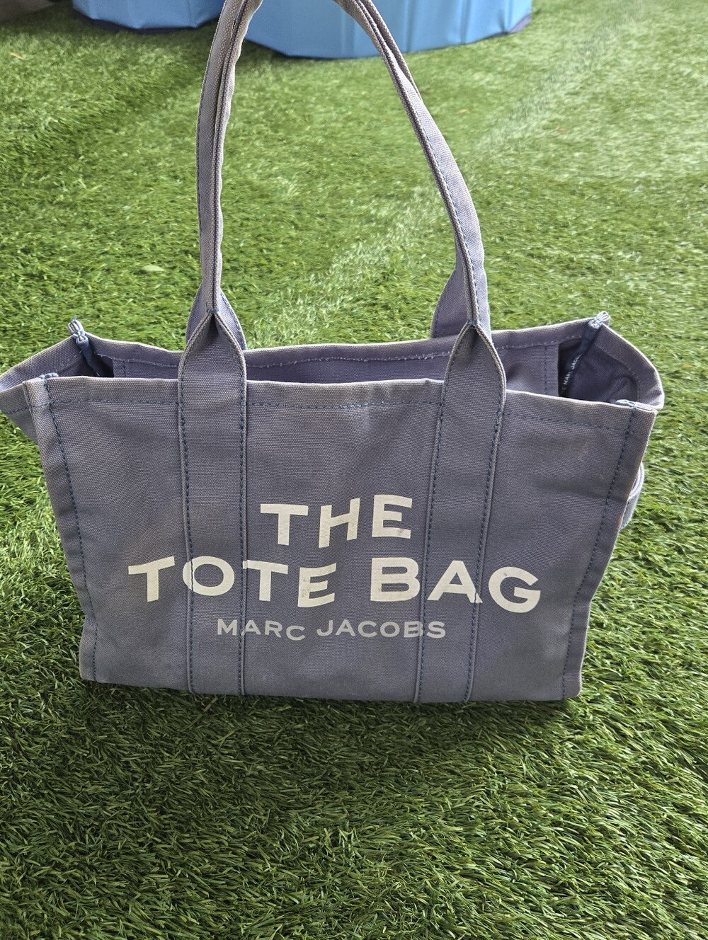 Marc Jacobs Lavender Canvas Tote with White Logo